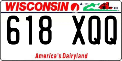 WI license plate 618XQQ