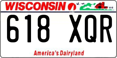 WI license plate 618XQR