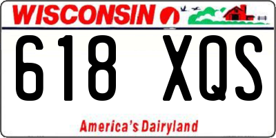 WI license plate 618XQS
