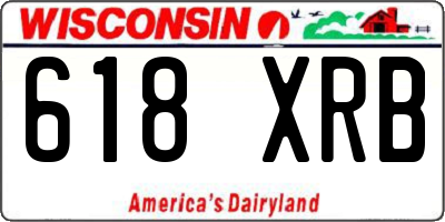 WI license plate 618XRB