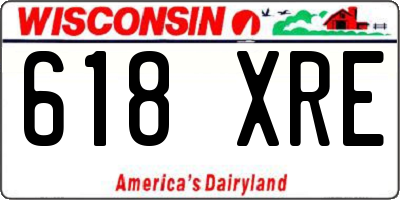 WI license plate 618XRE