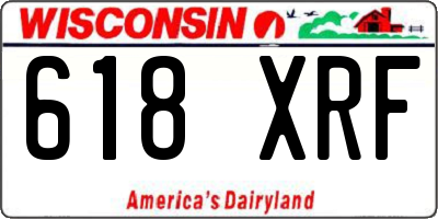 WI license plate 618XRF