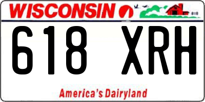 WI license plate 618XRH