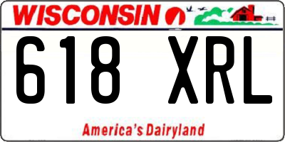 WI license plate 618XRL