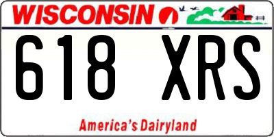 WI license plate 618XRS