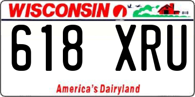 WI license plate 618XRU