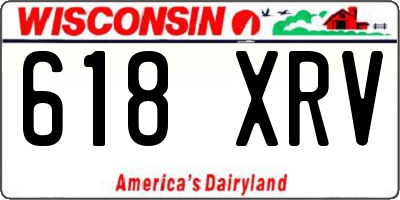 WI license plate 618XRV