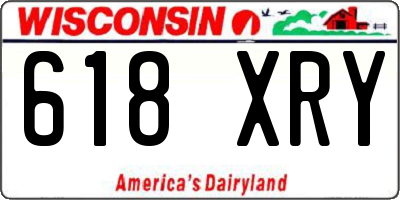 WI license plate 618XRY