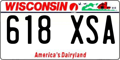 WI license plate 618XSA