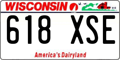 WI license plate 618XSE