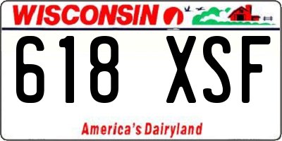 WI license plate 618XSF