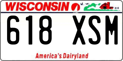 WI license plate 618XSM