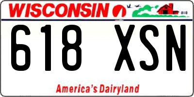 WI license plate 618XSN