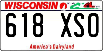 WI license plate 618XSO