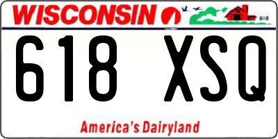 WI license plate 618XSQ
