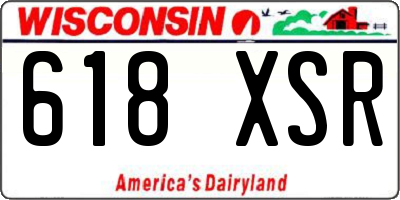 WI license plate 618XSR
