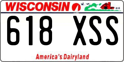 WI license plate 618XSS