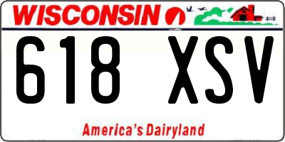 WI license plate 618XSV