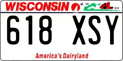 WI license plate 618XSY