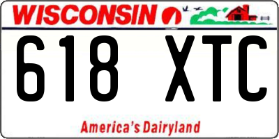WI license plate 618XTC