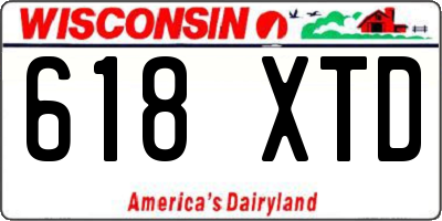 WI license plate 618XTD