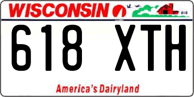 WI license plate 618XTH