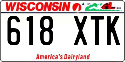 WI license plate 618XTK