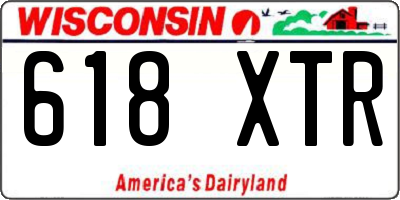 WI license plate 618XTR