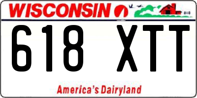 WI license plate 618XTT