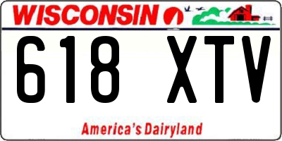 WI license plate 618XTV