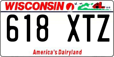 WI license plate 618XTZ