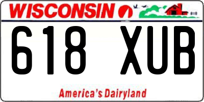 WI license plate 618XUB