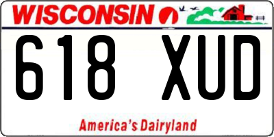WI license plate 618XUD