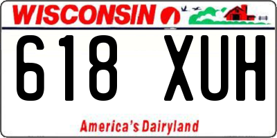 WI license plate 618XUH