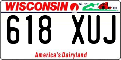 WI license plate 618XUJ