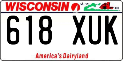 WI license plate 618XUK
