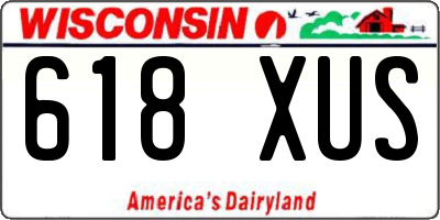 WI license plate 618XUS
