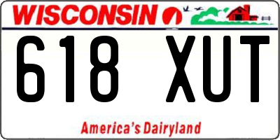 WI license plate 618XUT