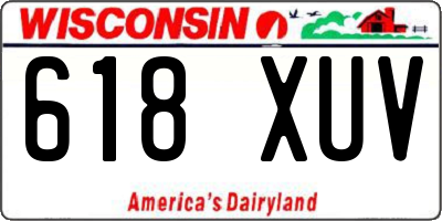 WI license plate 618XUV
