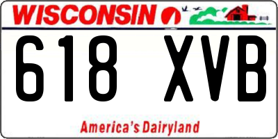 WI license plate 618XVB