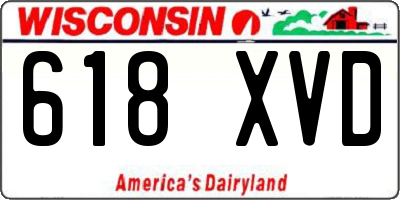 WI license plate 618XVD