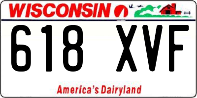 WI license plate 618XVF
