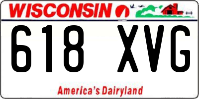 WI license plate 618XVG