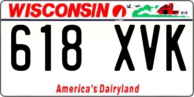WI license plate 618XVK
