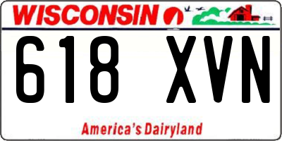 WI license plate 618XVN