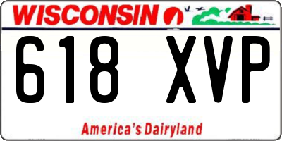 WI license plate 618XVP