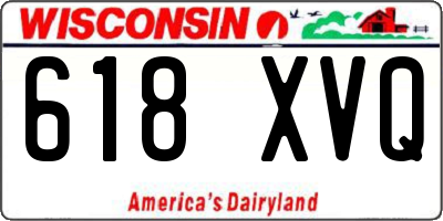 WI license plate 618XVQ