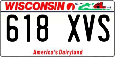 WI license plate 618XVS