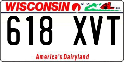 WI license plate 618XVT