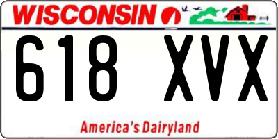 WI license plate 618XVX